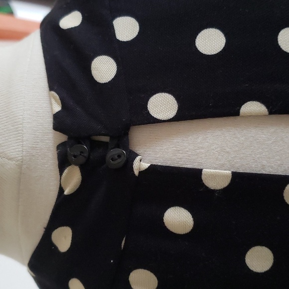 Zara Black Halter Style Pin Up Polka Dot Dress Size Medium - Picture 6 of 11